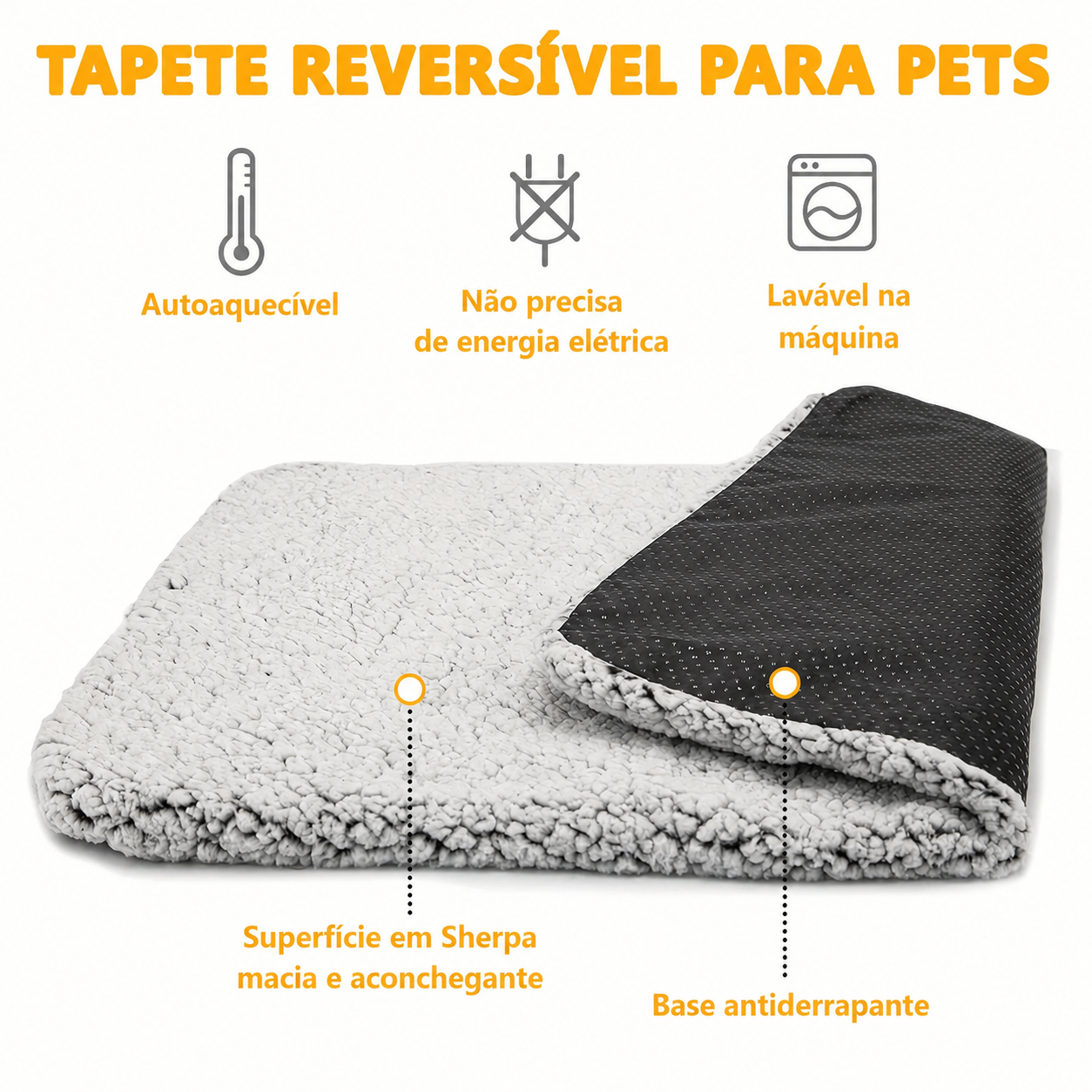 Manta Térmica Autoaquecível para Cães e Gatos