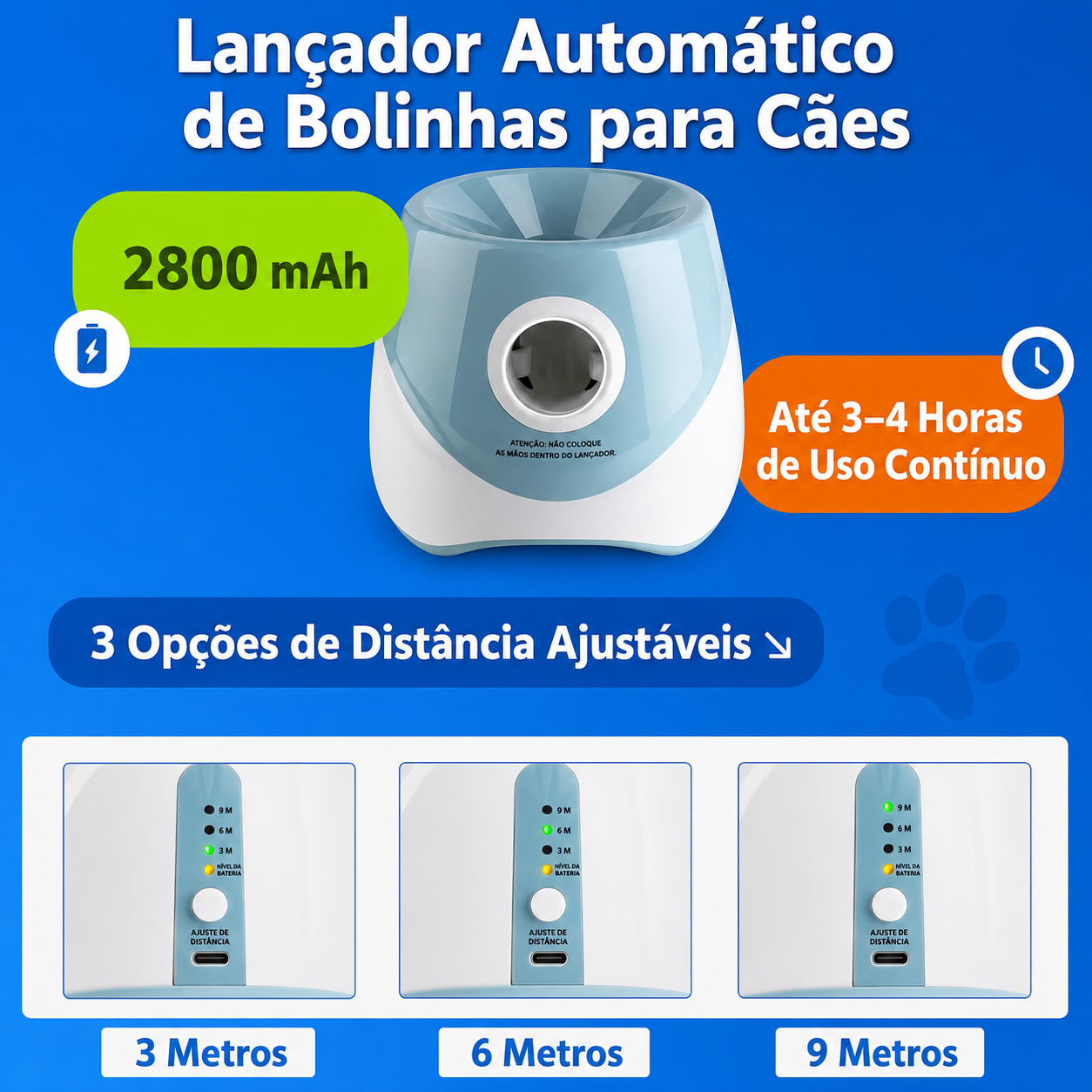 Lançador Automático de Bolinhas para Cães