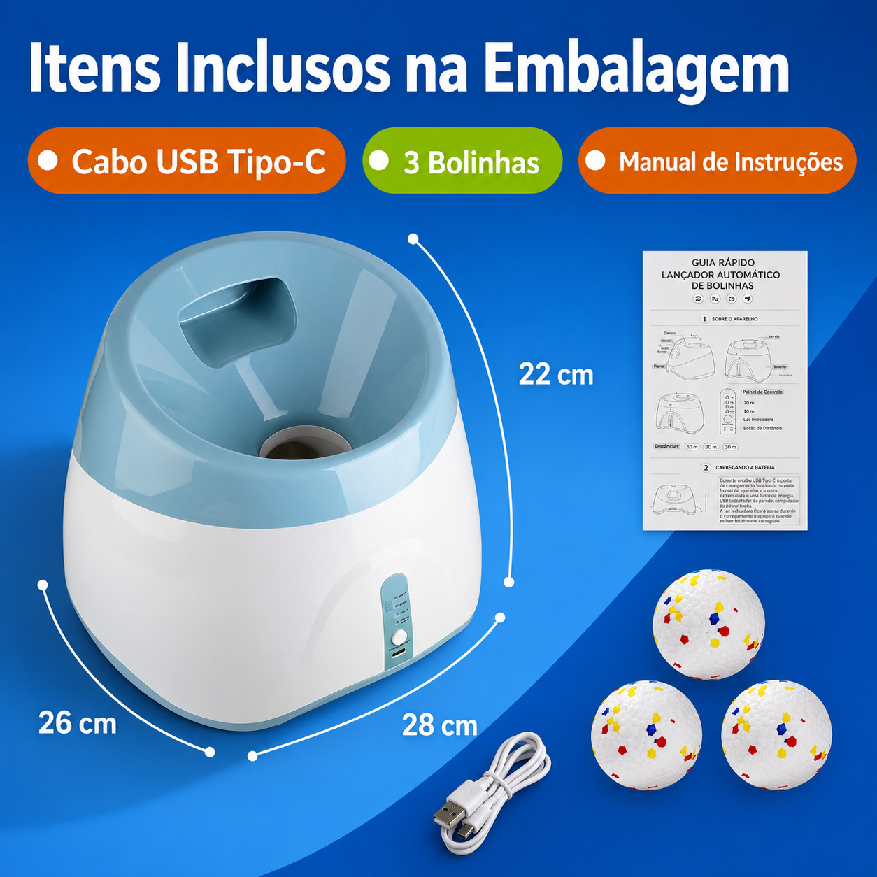Lançador Automático de Bolinhas para Cães
