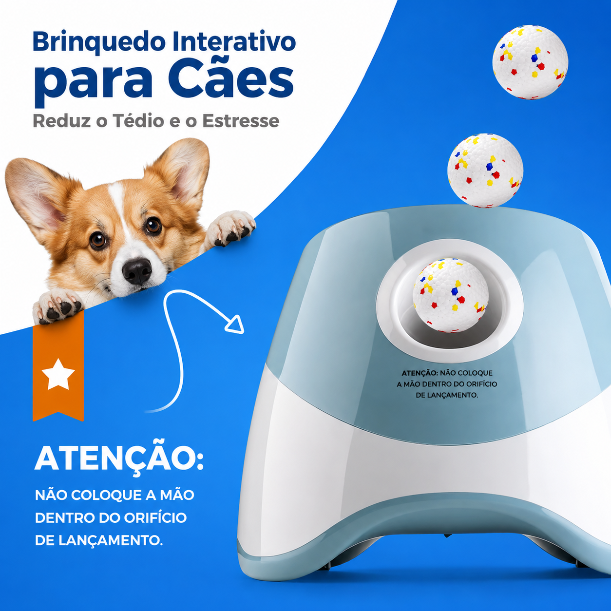Lançador Automático de Bolinhas para Cães