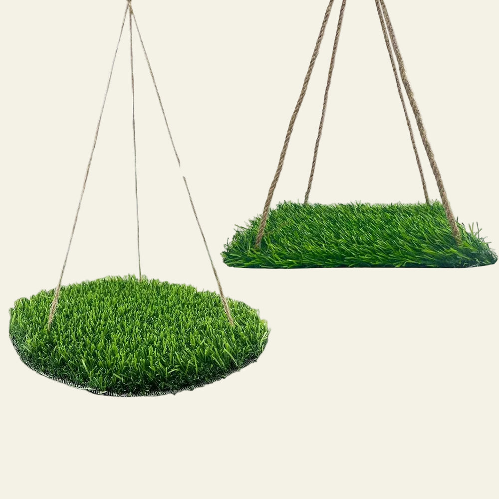 Balanço Rede para Pássaros com Grama Artificial