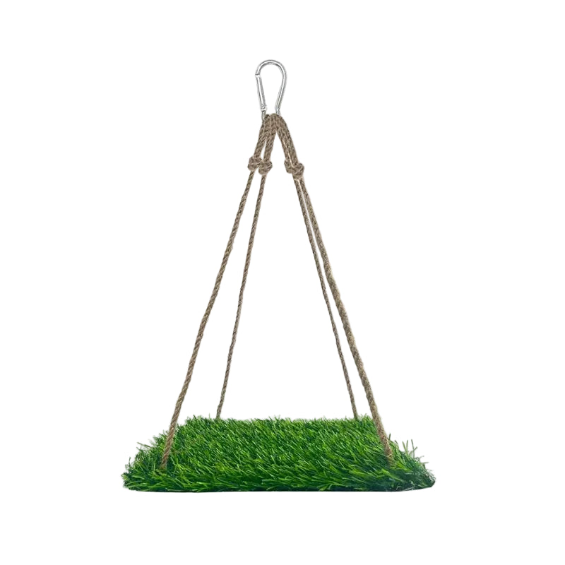 Balanço Rede para Pássaros com Grama Artificial