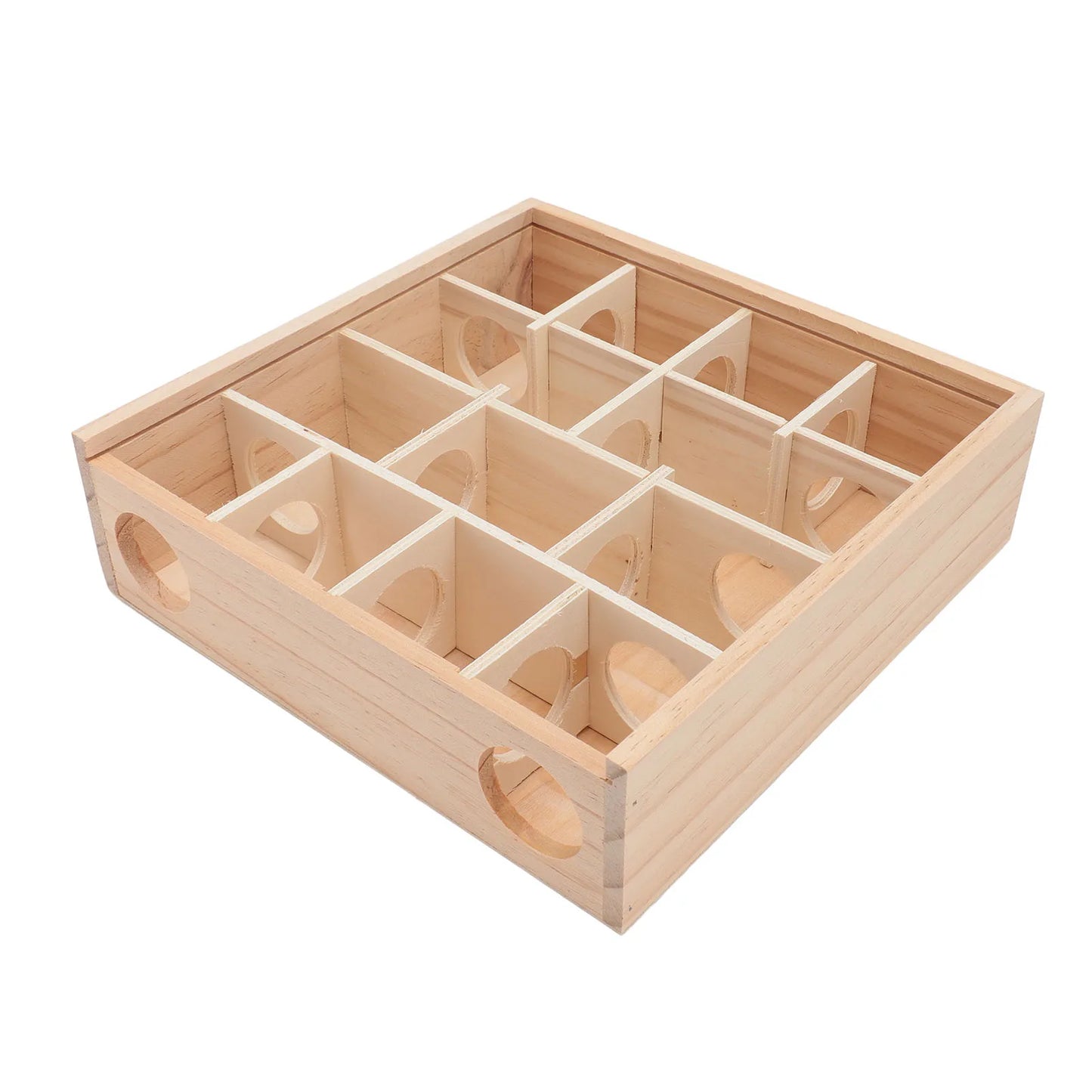 Hamster Tunnel Maze with Cover Wooden Interactive Hamster Hideout Tunnel Exploration Toy for Mice Small Gerbil Hamsters