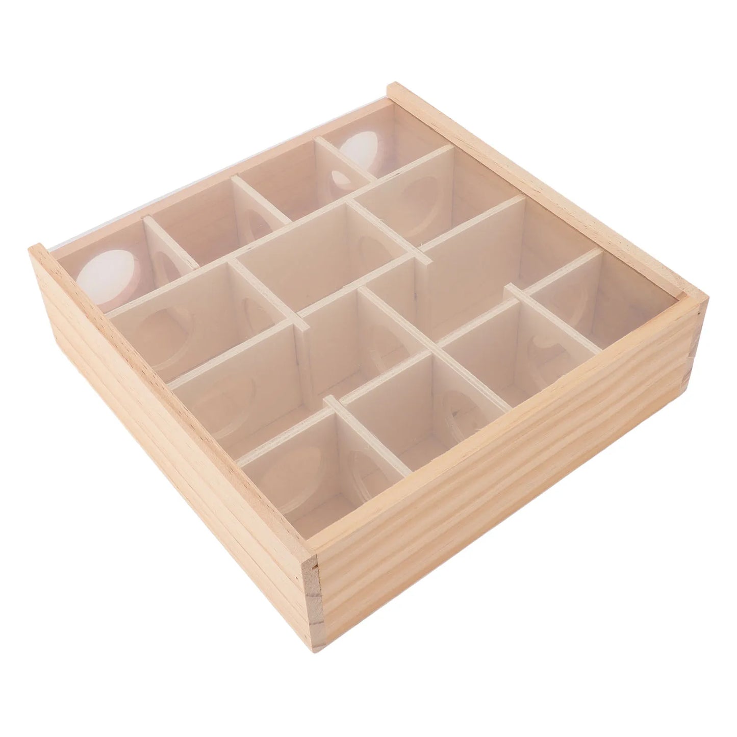 Hamster Tunnel Maze with Cover Wooden Interactive Hamster Hideout Tunnel Exploration Toy for Mice Small Gerbil Hamsters