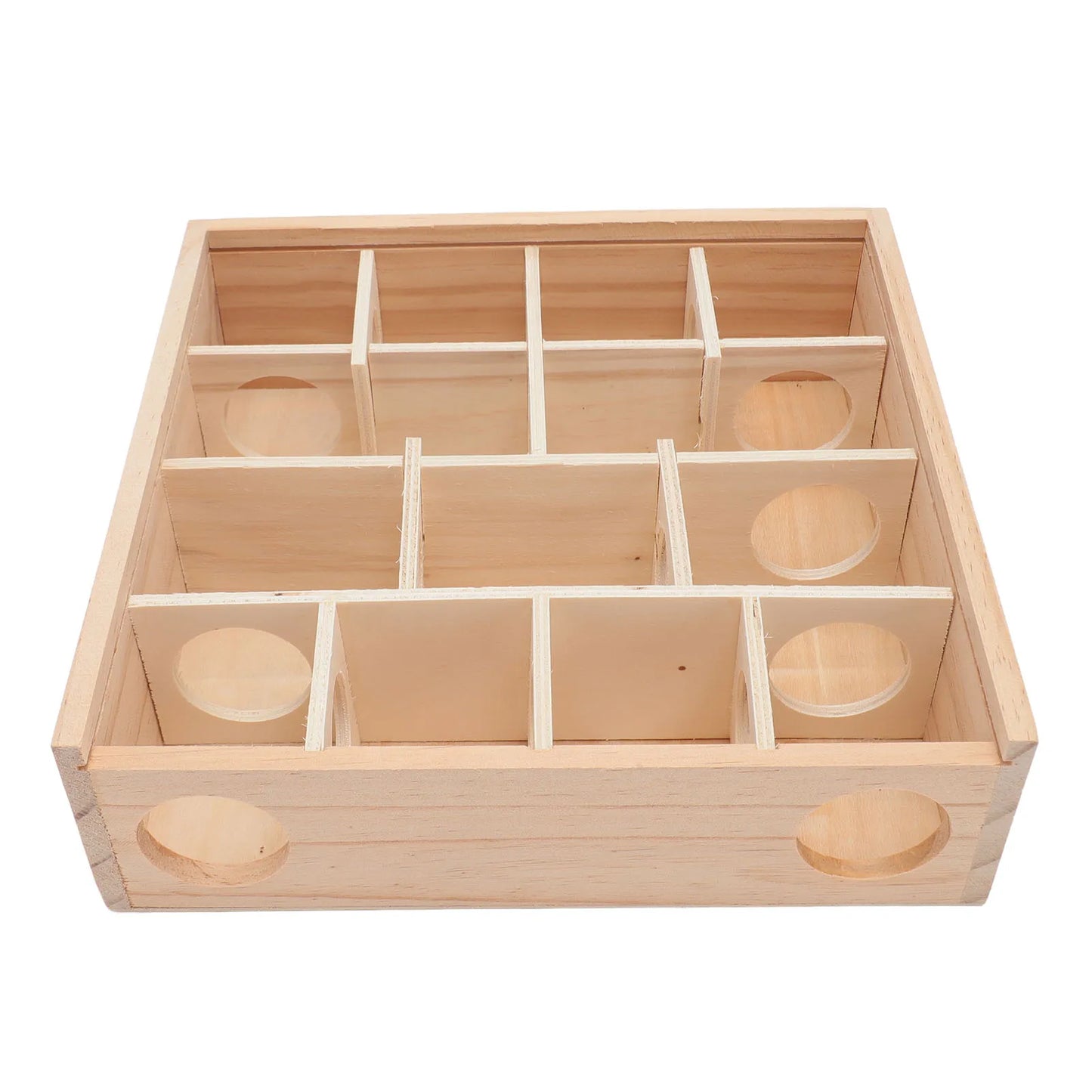 Hamster Tunnel Maze with Cover Wooden Interactive Hamster Hideout Tunnel Exploration Toy for Mice Small Gerbil Hamsters