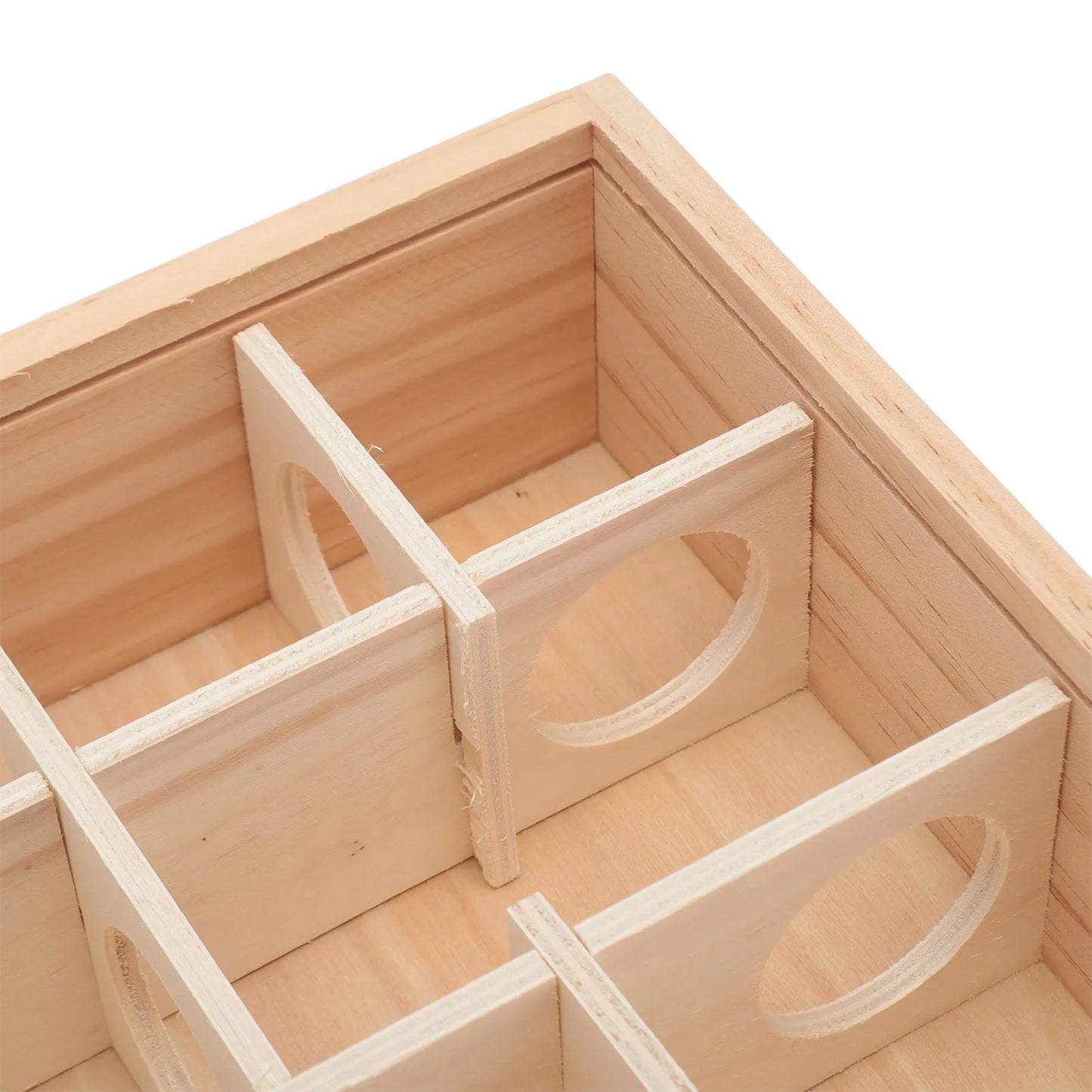 Hamster Tunnel Maze with Cover Wooden Interactive Hamster Hideout Tunnel Exploration Toy for Mice Small Gerbil Hamsters