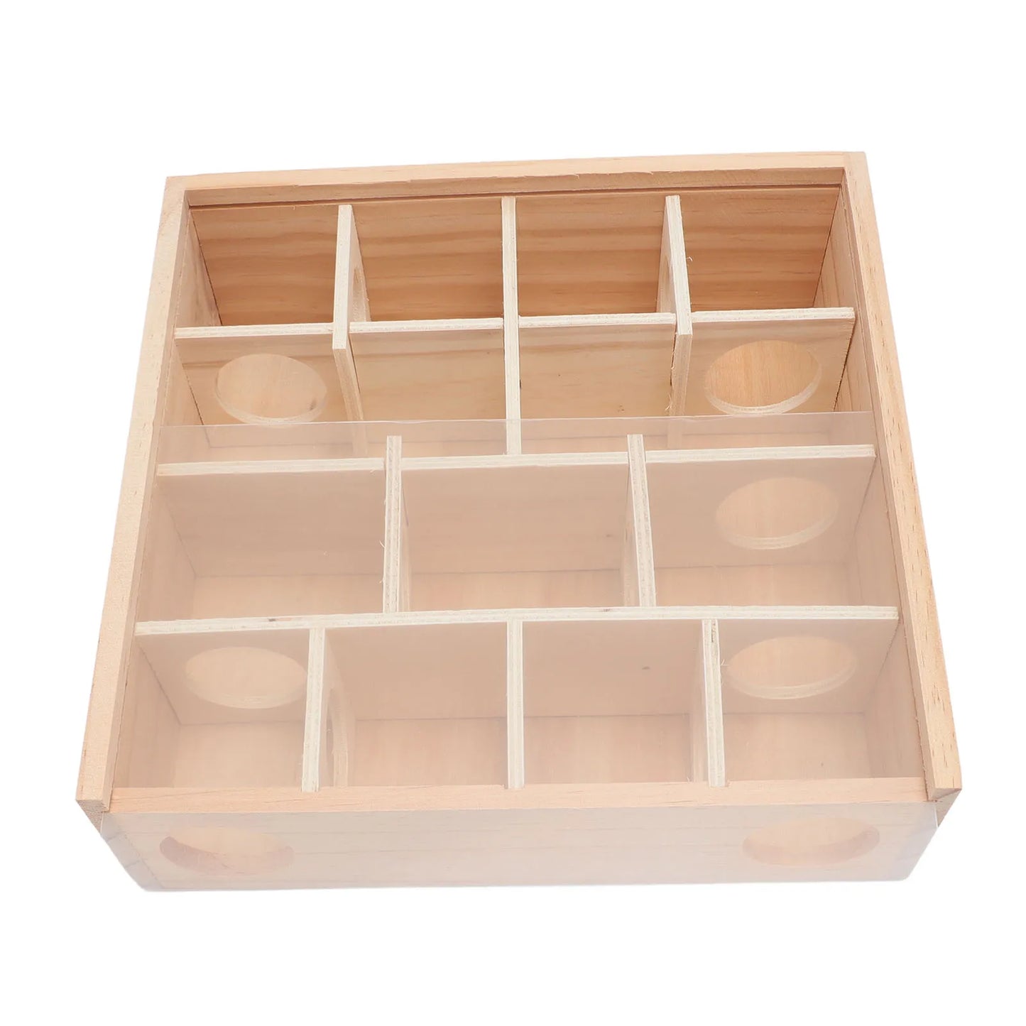 Hamster Tunnel Maze with Cover Wooden Interactive Hamster Hideout Tunnel Exploration Toy for Mice Small Gerbil Hamsters